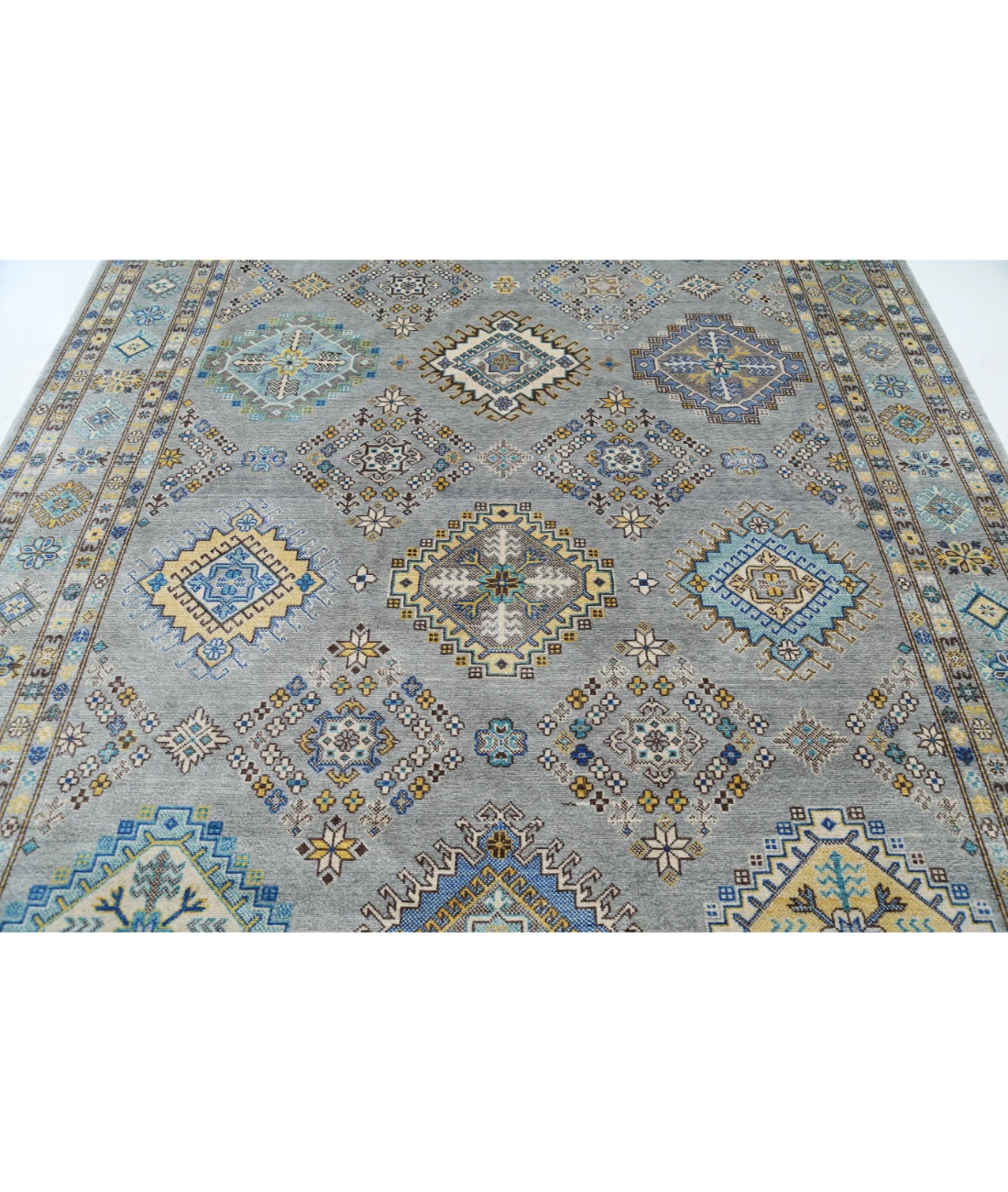 Power Loomed Kazak Wool Rug 7' 9" X 9' 5"
