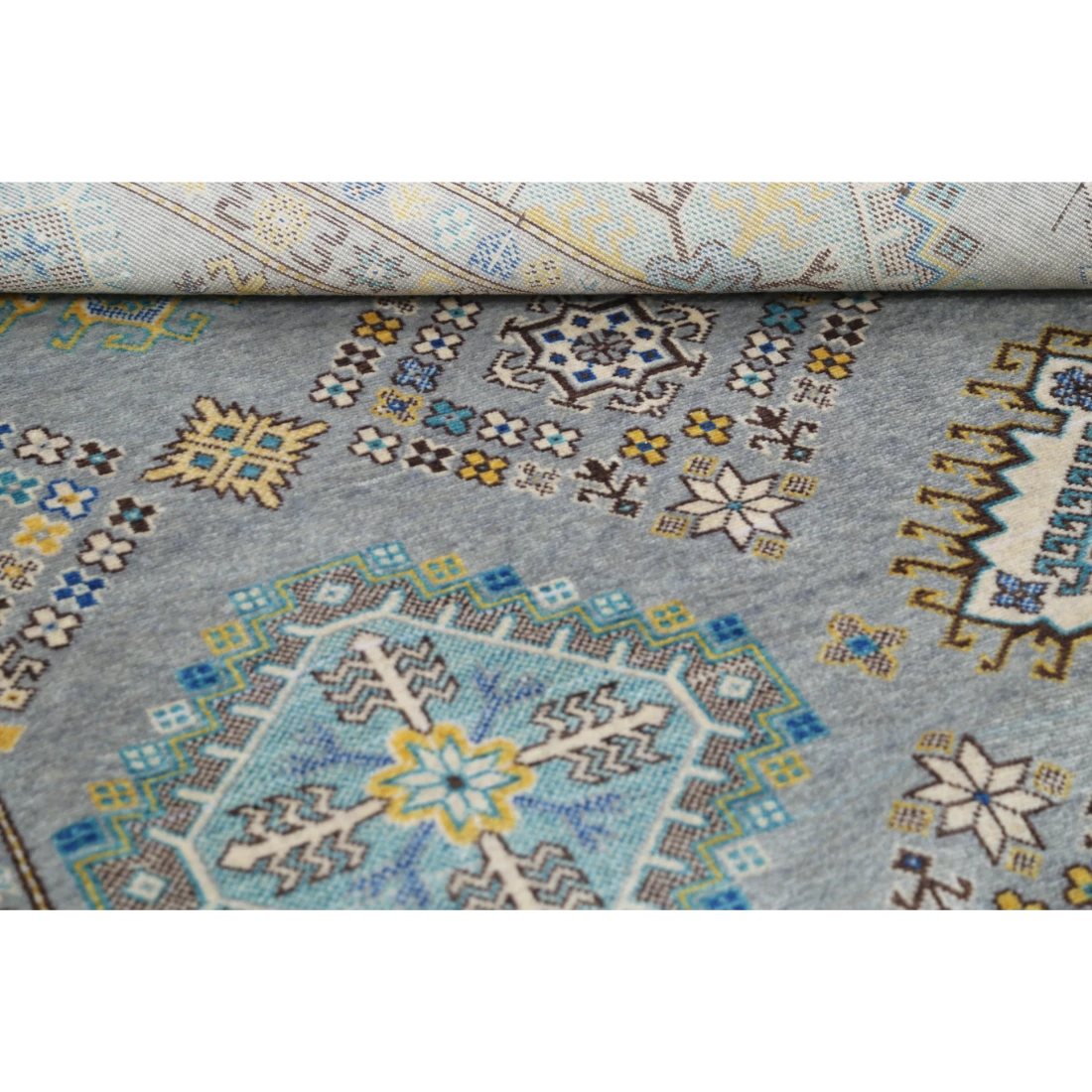 Power Loomed Kazak Wool Rug 7' 9" X 9' 5"
