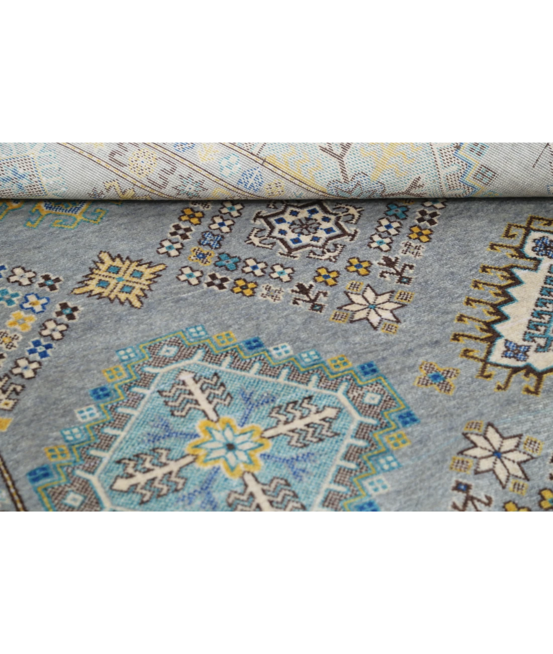 Power Loomed Kazak Wool Rug 7' 9" X 9' 5"