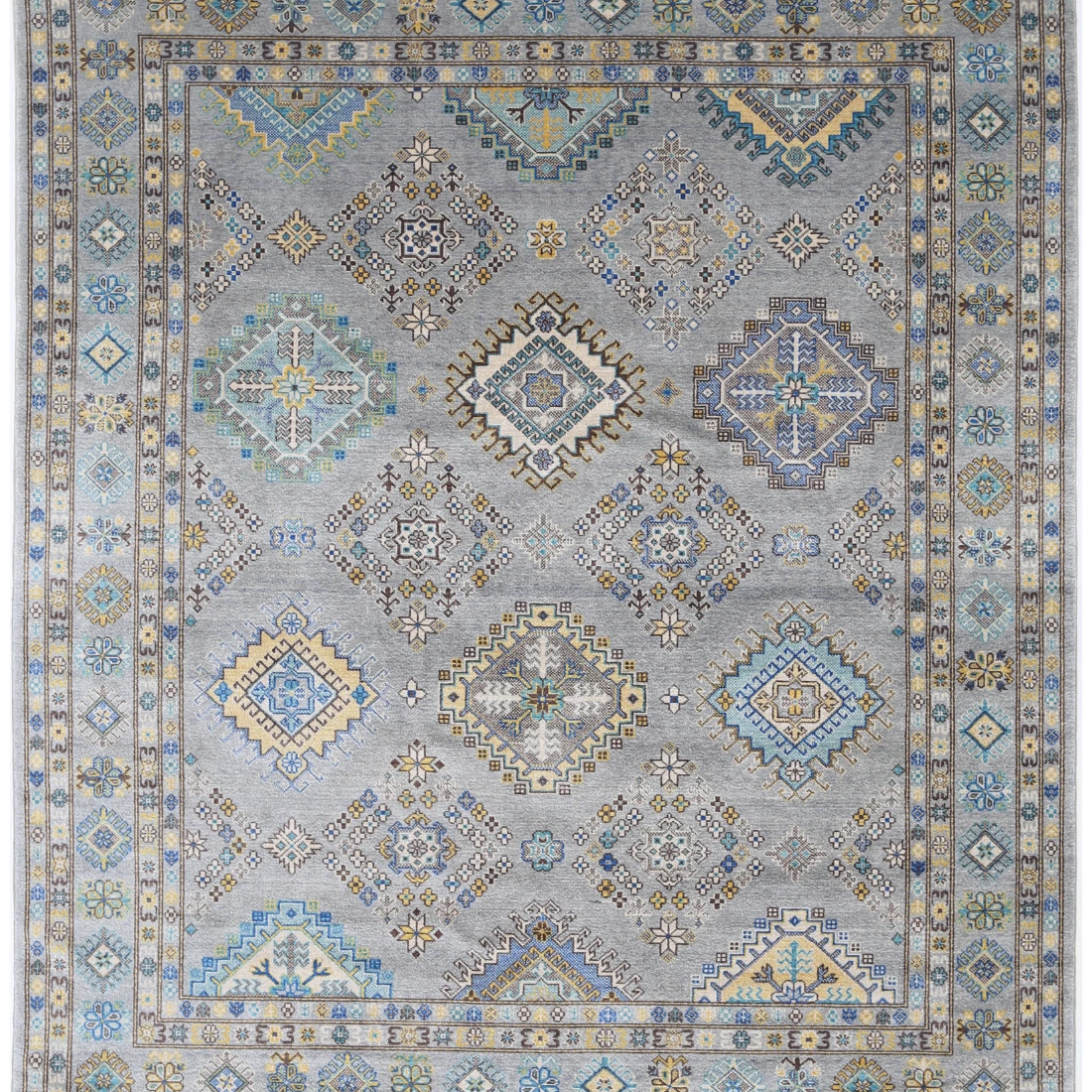Power Loomed Kazak Wool Rug 7' 9" X 9' 5"