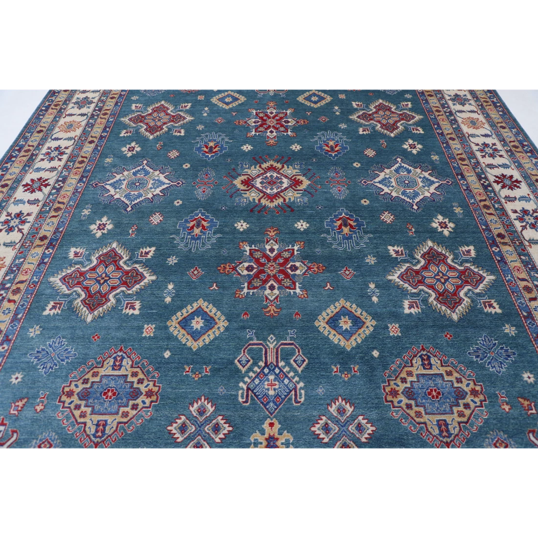 Power Loomed Kazak Wool Rug 9' 4" X 11' 8"