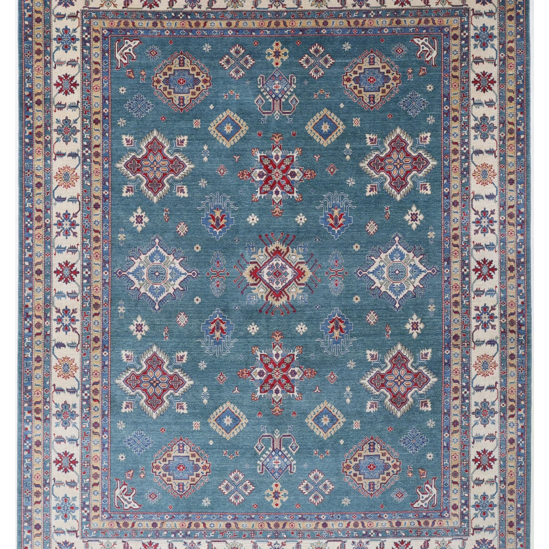 Power Loomed Kazak Wool Rug 9' 4" X 11' 8"