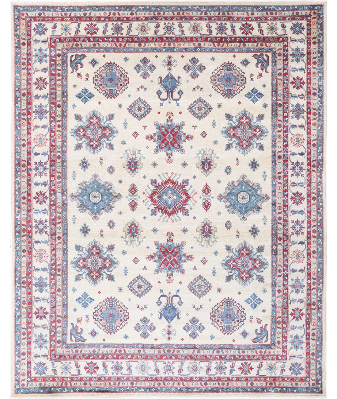 Power Loomed Kazak Wool Rug 9' 4" X 11' 9"