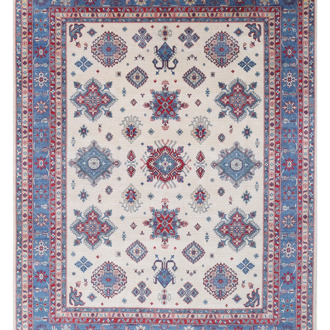Power Loomed Kazak Wool Rug 9' 3" X 11' 9"