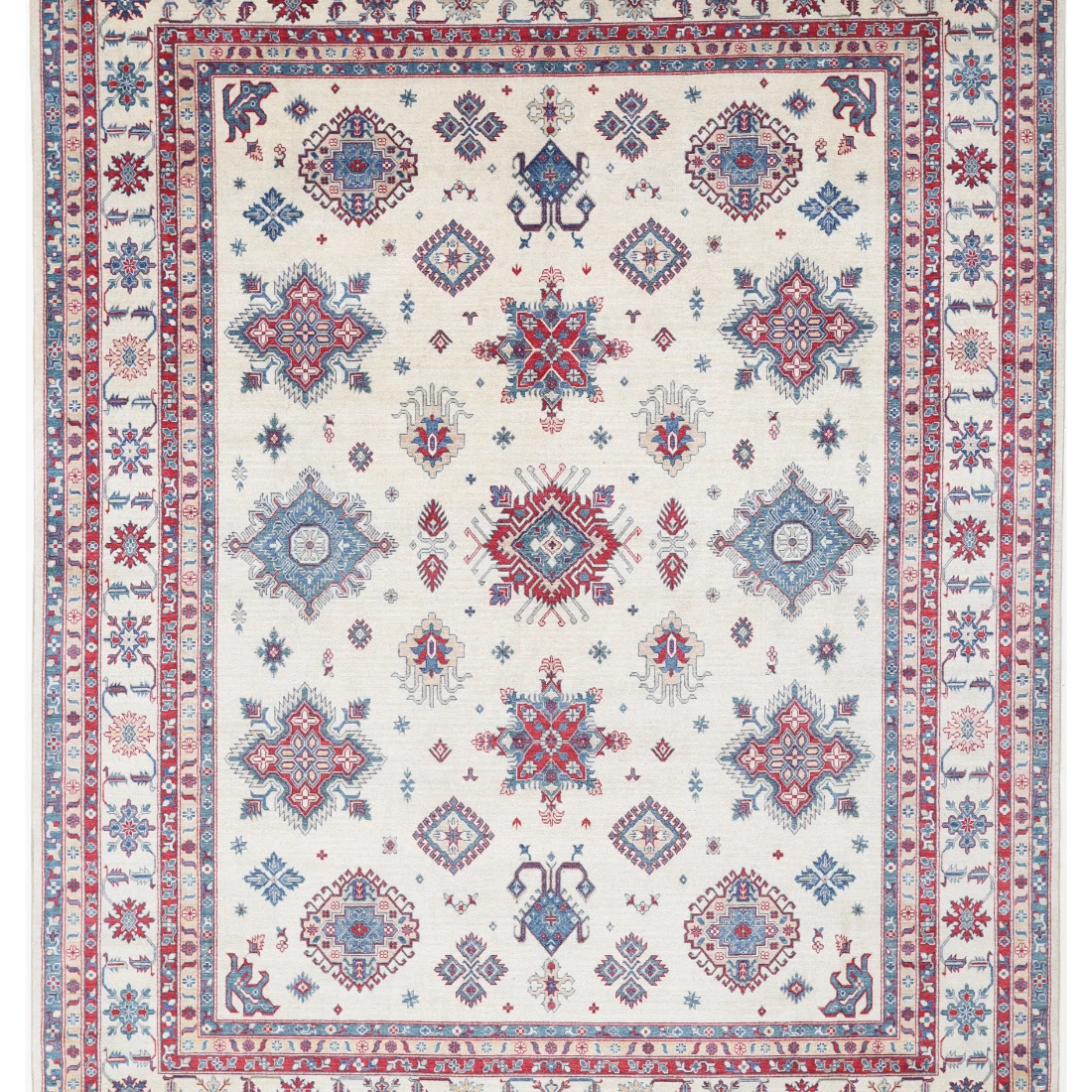 Power Loomed Kazak Wool Rug 9' 3" X 11' 9"