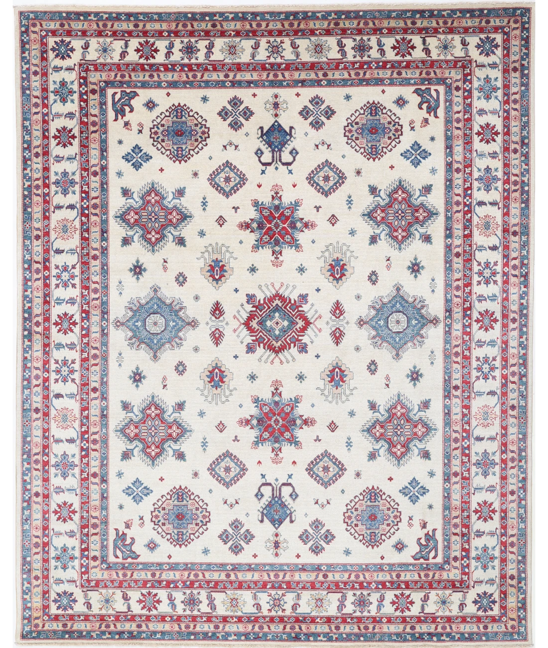 Power Loomed Kazak Wool Rug 9' 3" X 11' 9"