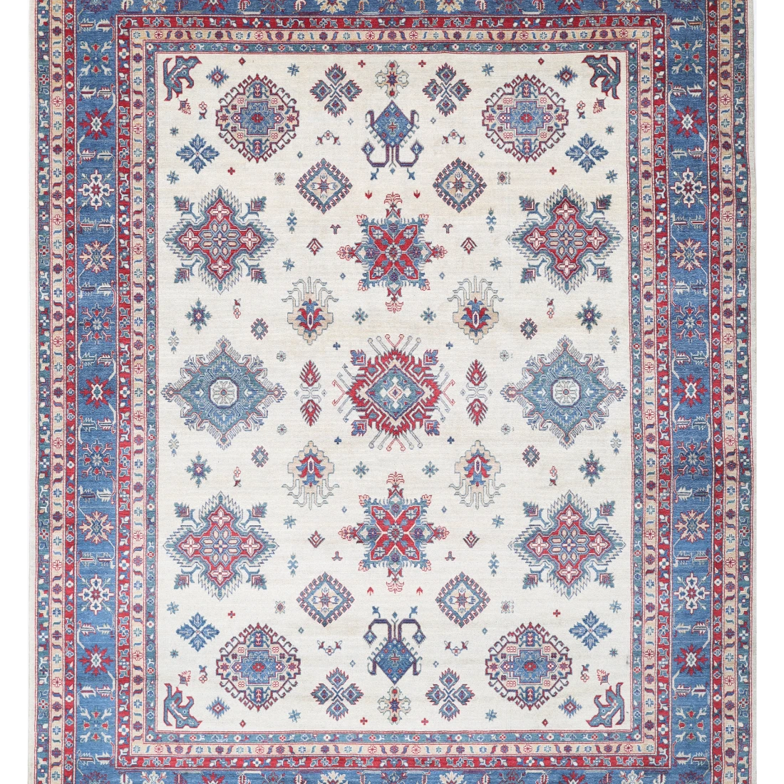 Power Loomed Kazak Wool Rug 9' 3" X 11' 9"