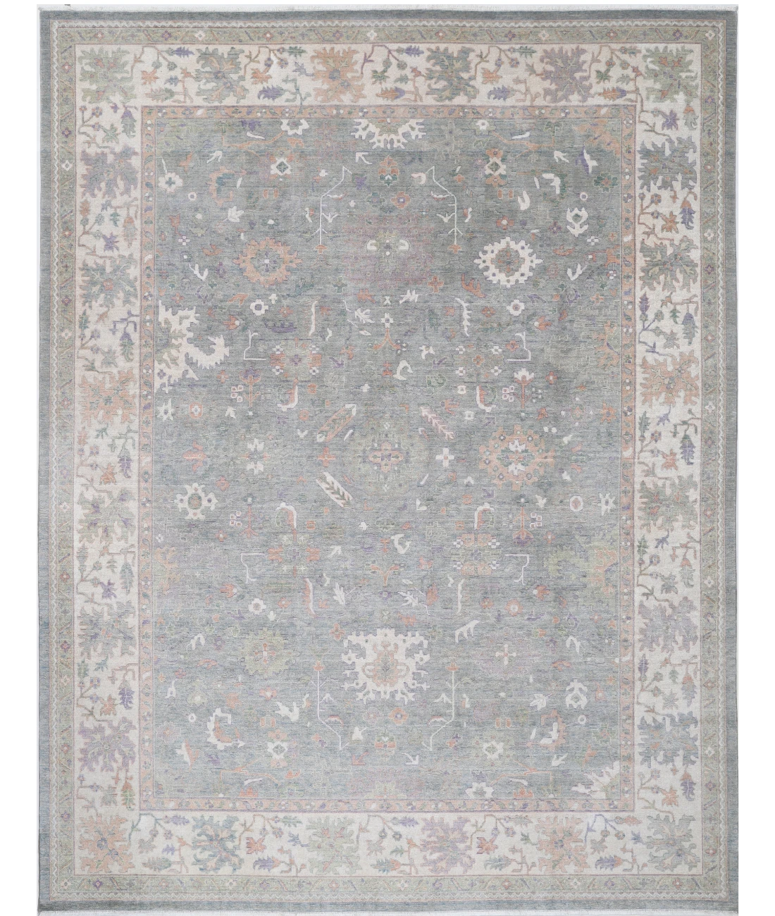 Power Loomed Lily Wool Rug 8' 11" X 11' 10" 8' 11" X 11' 10" (272 X 361) / Grey / Ivory