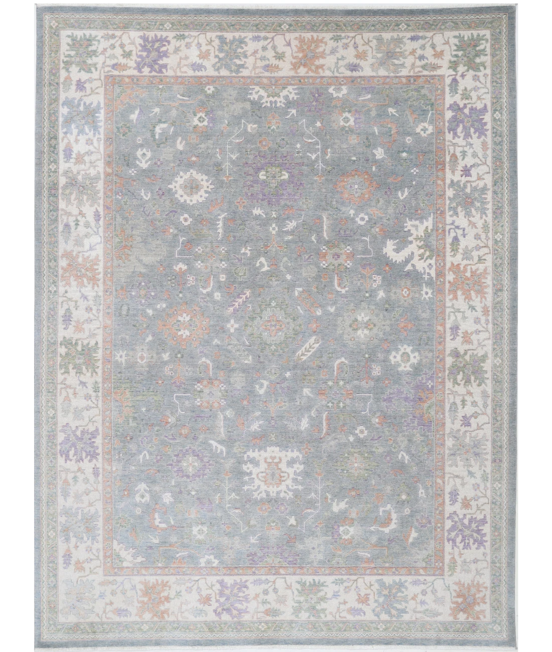Power Loomed Lily Wool Rug 8' 11" X 12' 0" 8' 11" X 12' 0" (272 X 366) / Grey / Ivory