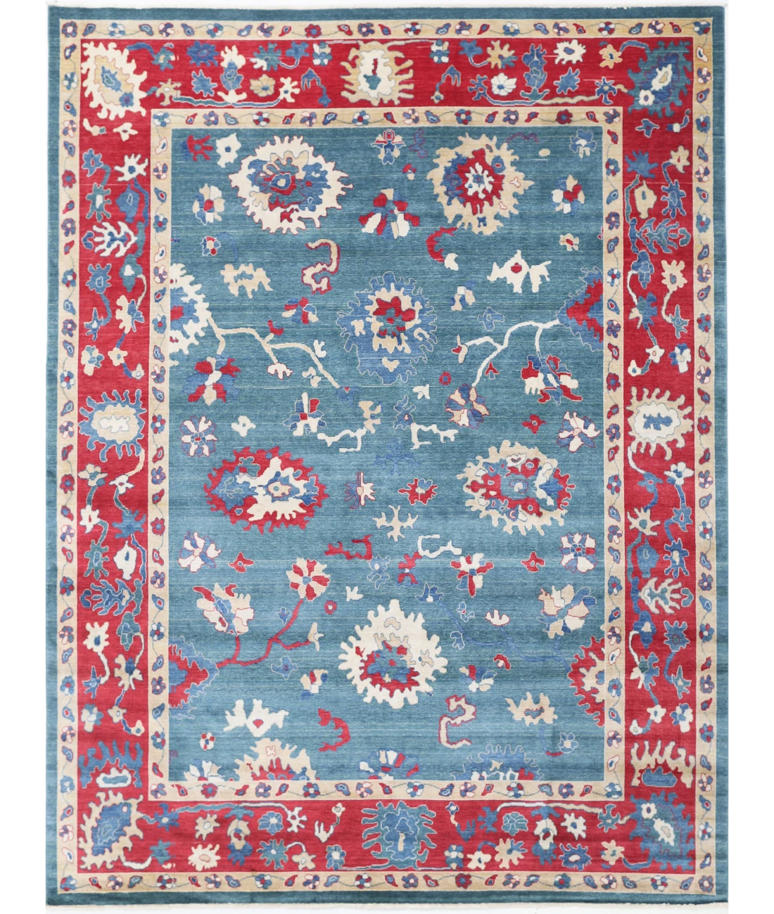 Power Loomed Lily Wool Rug 8' 11" X 12' 0" 8' 11" X 12' 0" (272 X 366) / Green / Red