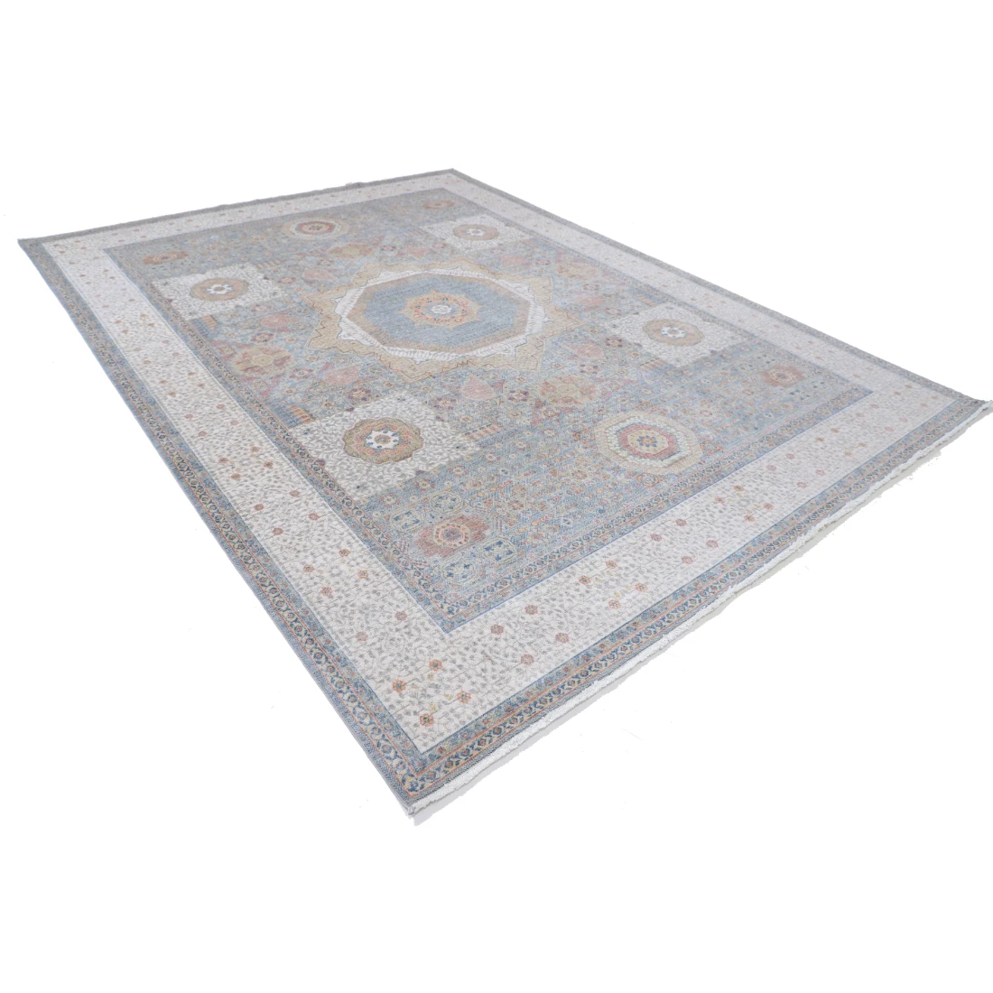 Power Loomed Mamluk Wool Rug - 8'10" × 11'10"