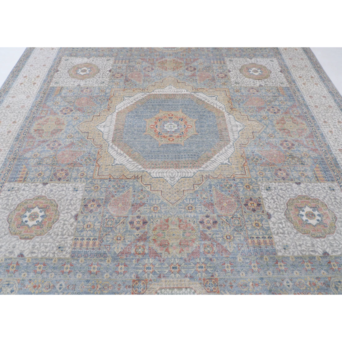 Power Loomed Mamluk Wool Rug - 8'10" × 11'10"