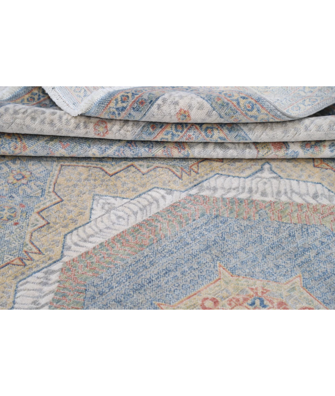 Power Loomed Mamluk Wool Rug - 8'10" × 11'10"