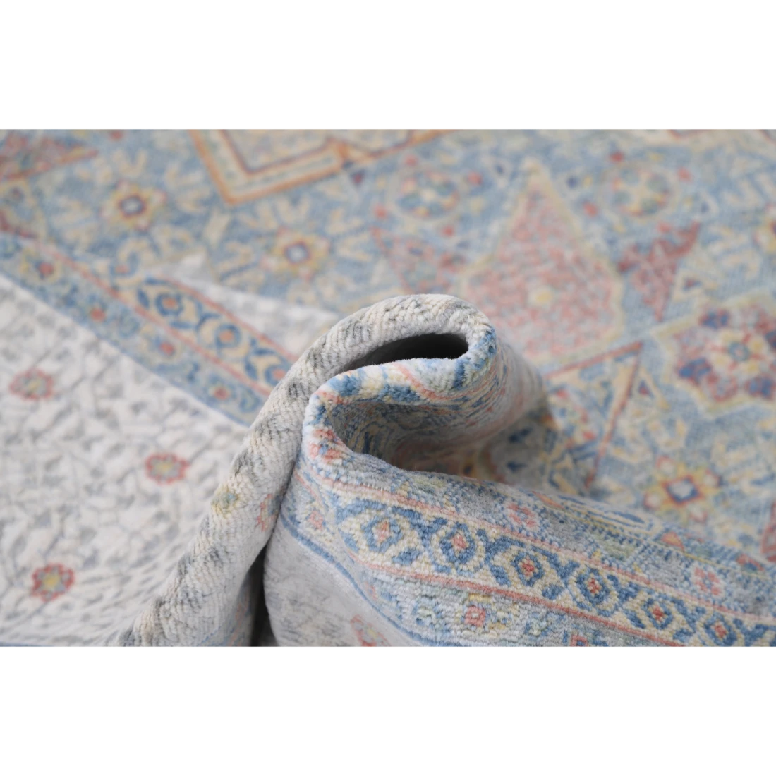 Power Loomed Mamluk Wool Rug - 8'10" × 11'10"