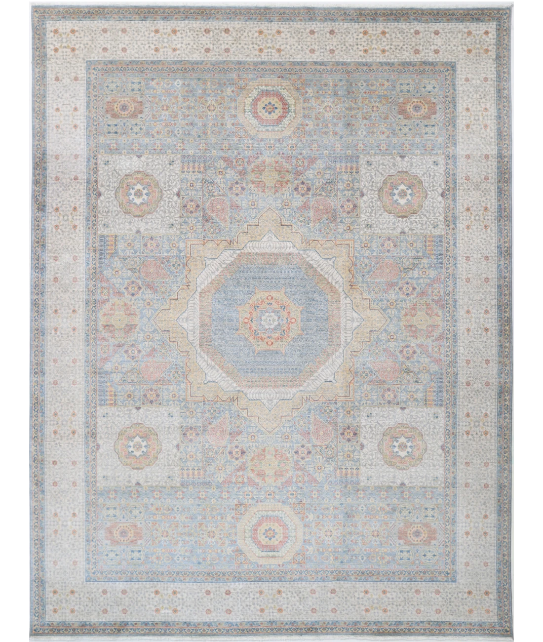Power Loomed Mamluk Wool Rug 8' 10" X 11' 10"