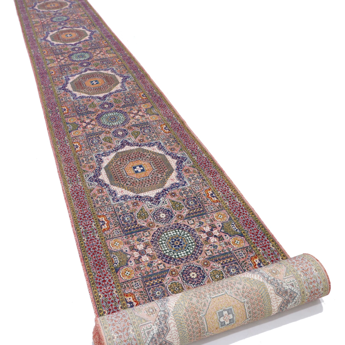 Power Loomed Mamluk Wool Rug - 2'11" × 31'2"