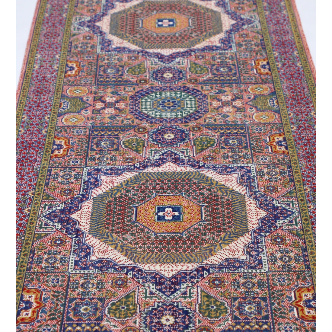 Power Loomed Mamluk Wool Rug - 2'11" × 31'2"
