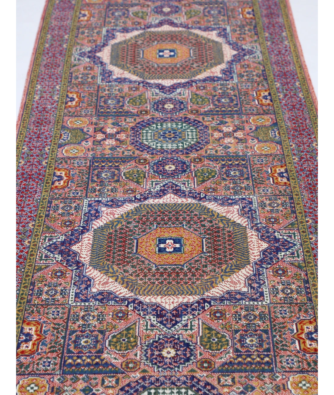 Power Loomed Mamluk Wool Rug - 2'11" × 31'2"