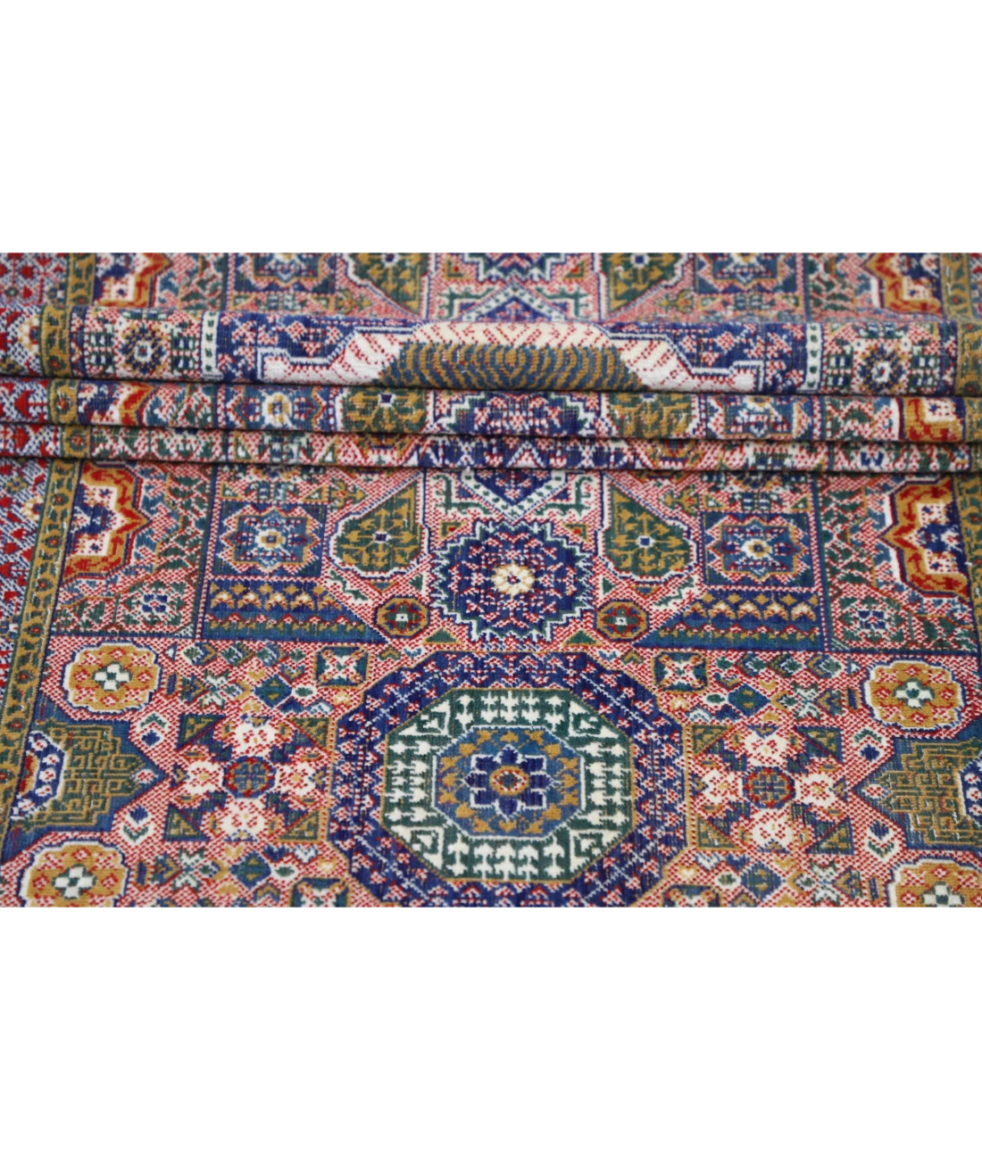 Power Loomed Mamluk Wool Rug 2' 11" X 31' 2" 2' 11" X 31' 2" (89 X 950) / Red / Ivory