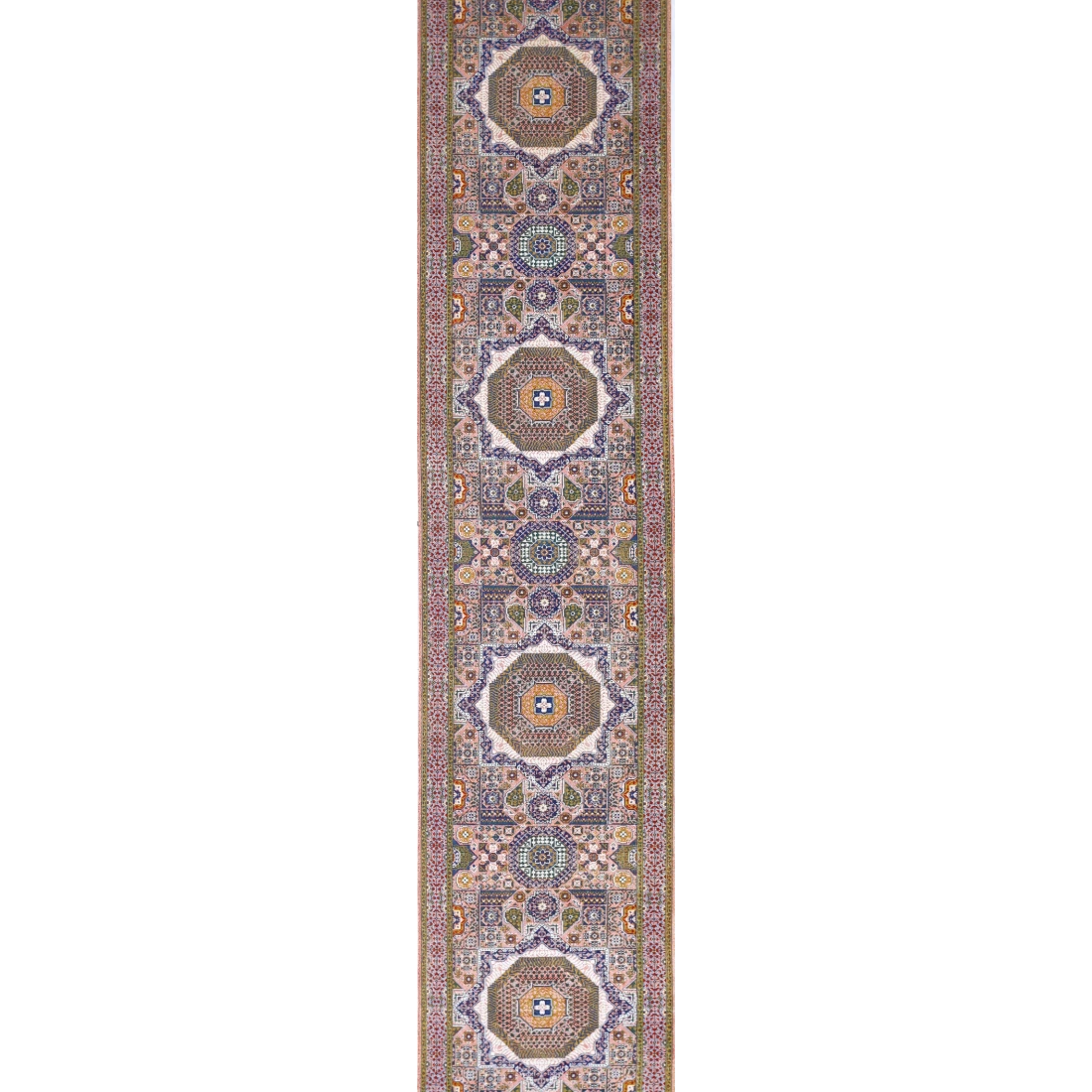 Power Loomed Mamluk Wool Rug - 2'11" × 31'2"